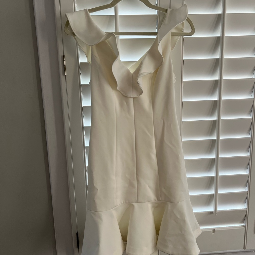 Likely White Ruffle Mini Dress - image 4